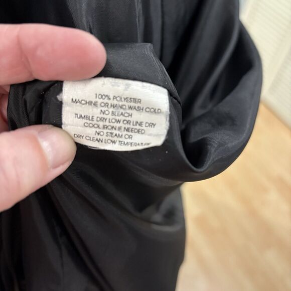 Vital Elements Black Gold Button Abstract Bomber Jacket 90s Retro Medium Giraffe - Picture 16 of 16